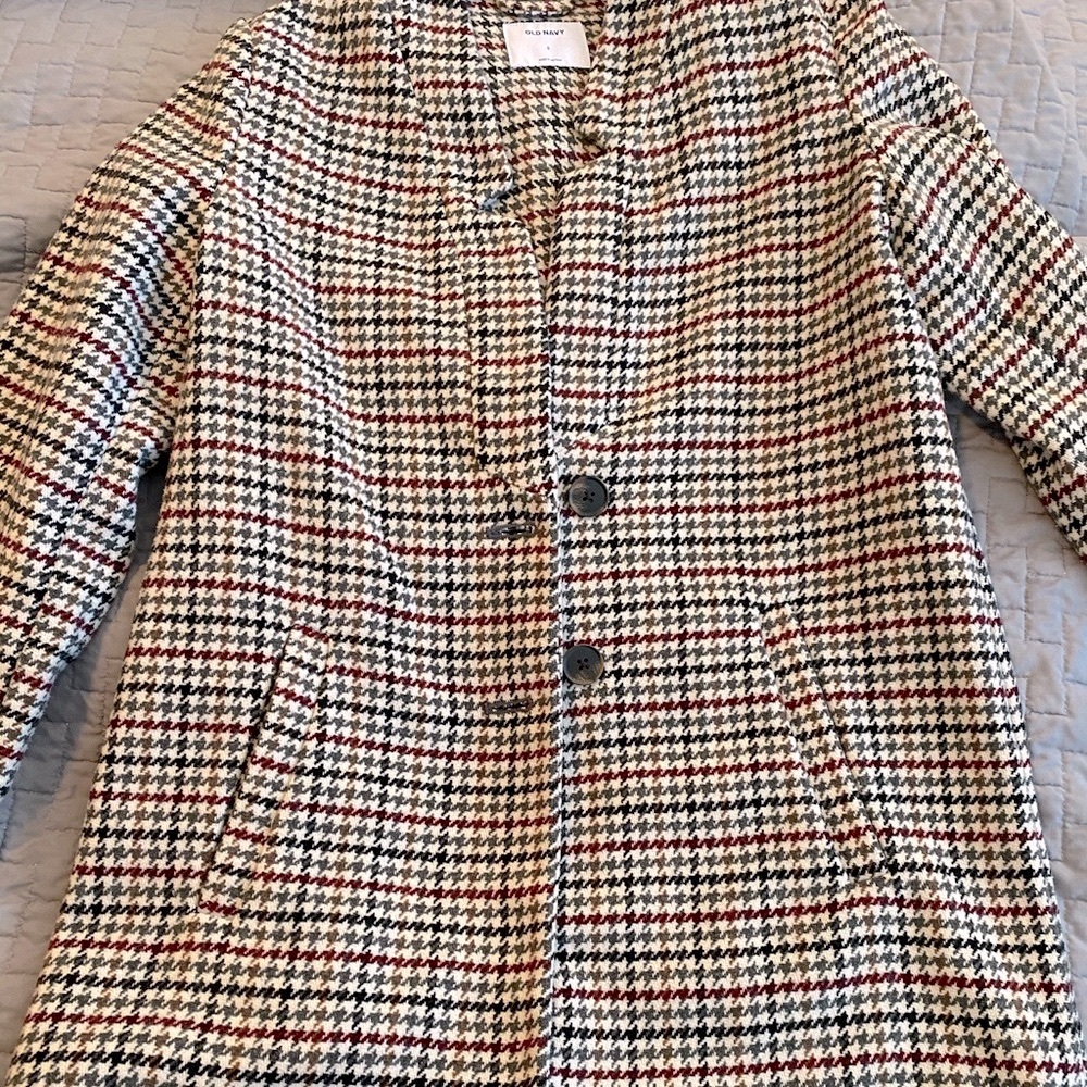 Old navy plaid peacoat